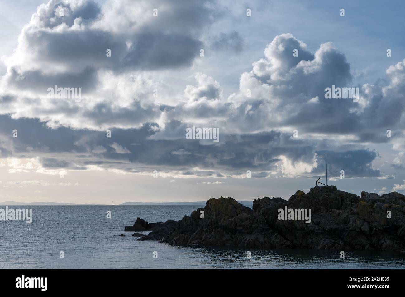 Portpatrick Rocks Island, Dumfries and Galloway, Scotland Stock Photo ...