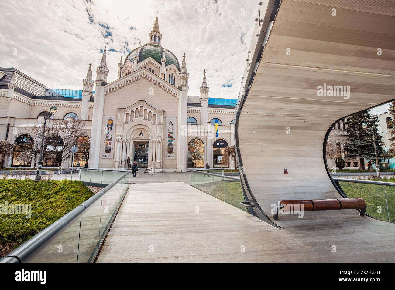 15 March 2024, Sarajevo, Bosnia and Herzegovina: Exterior view of the