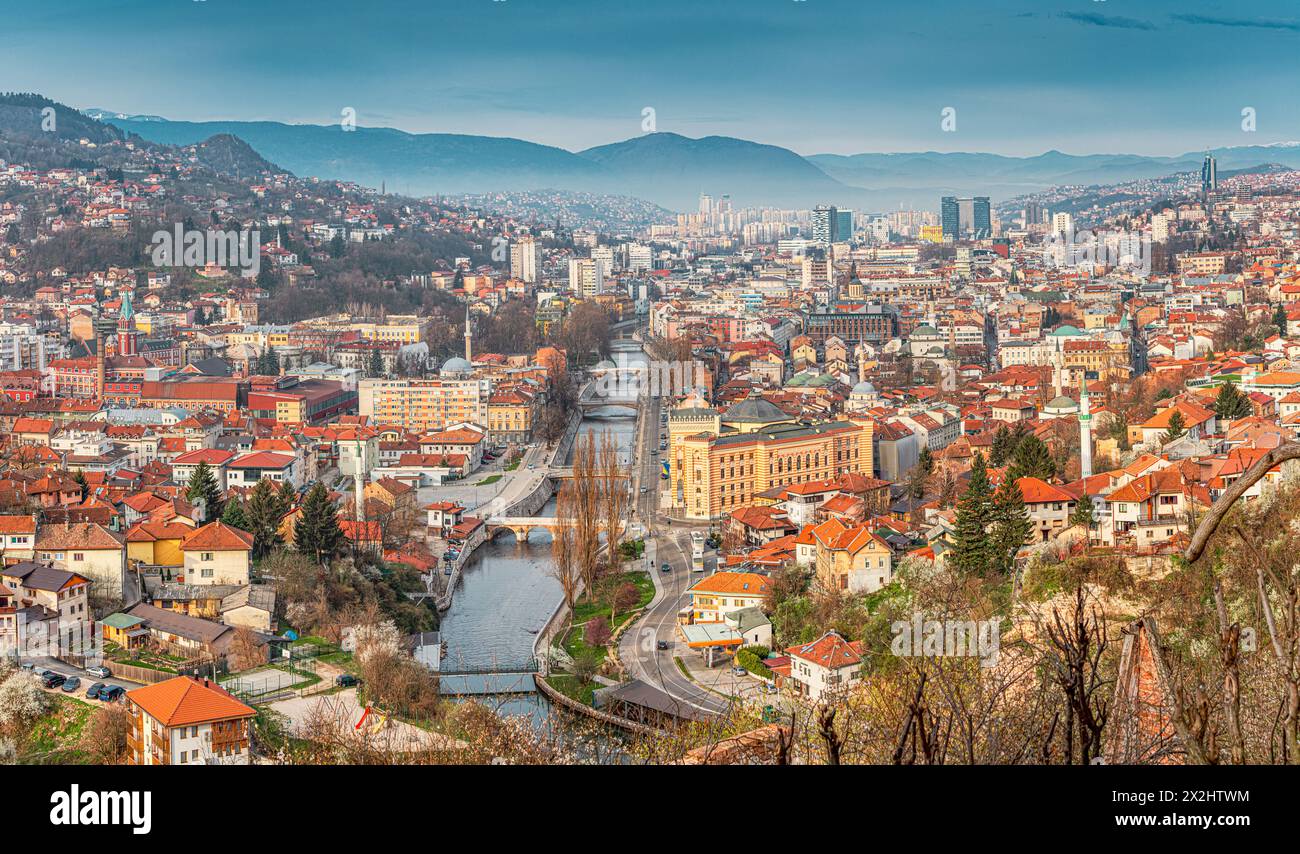 Aerial views of Sarajevo reveal a tapestry of history and modernity 