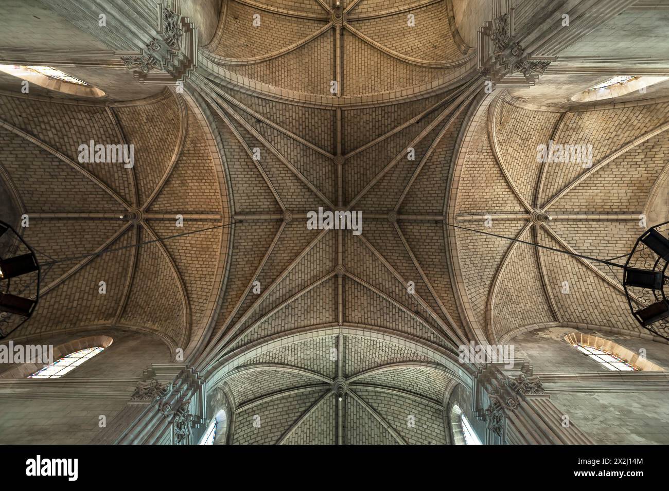 Vaults of the Eglise Notre Dame de Bon Port, 1646, Les Sables-d'Olonne, Vandée, France, Europe Stock Photo