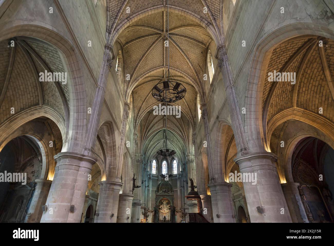Vaults of the Eglise Notre Dame de Bon Port, 1646, Les Sables-d'Olonne, Vandée, France, Europe Stock Photo