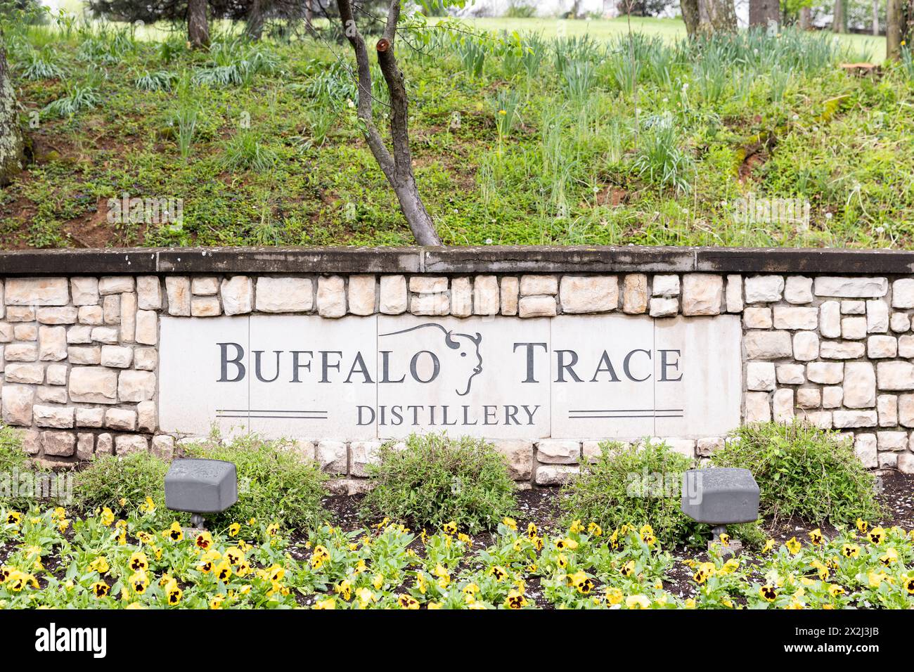 Buffalo Trace Distillery's location in Frankfort, KY is a National Historic Landmark from being the oldest continually operating distillery in America Stock Photo