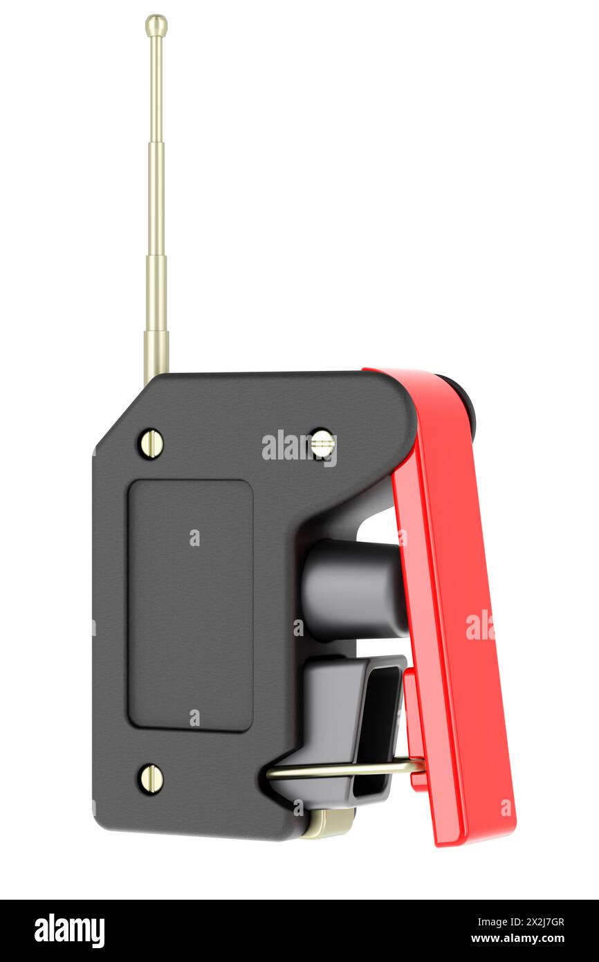 Remote Bomb Detonator, remote bomb trigger release. 3D rendering
