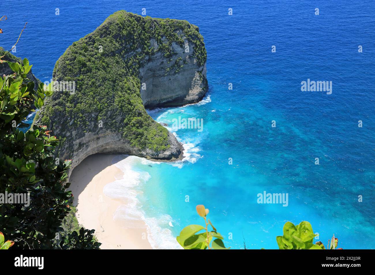 Cliffs of Kelingking Beach - Nusa Penida, Indonesia Stock Photo