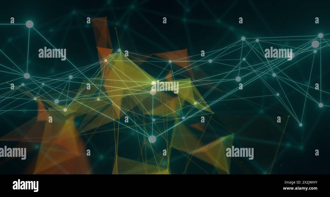 Geometric shapes network connections animation hi-res stock photography ...