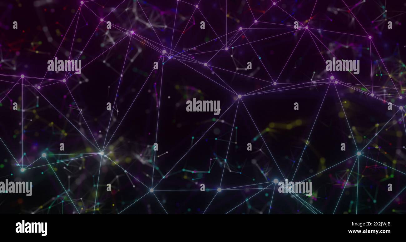 Geometric shapes network connections animation hi-res stock photography ...