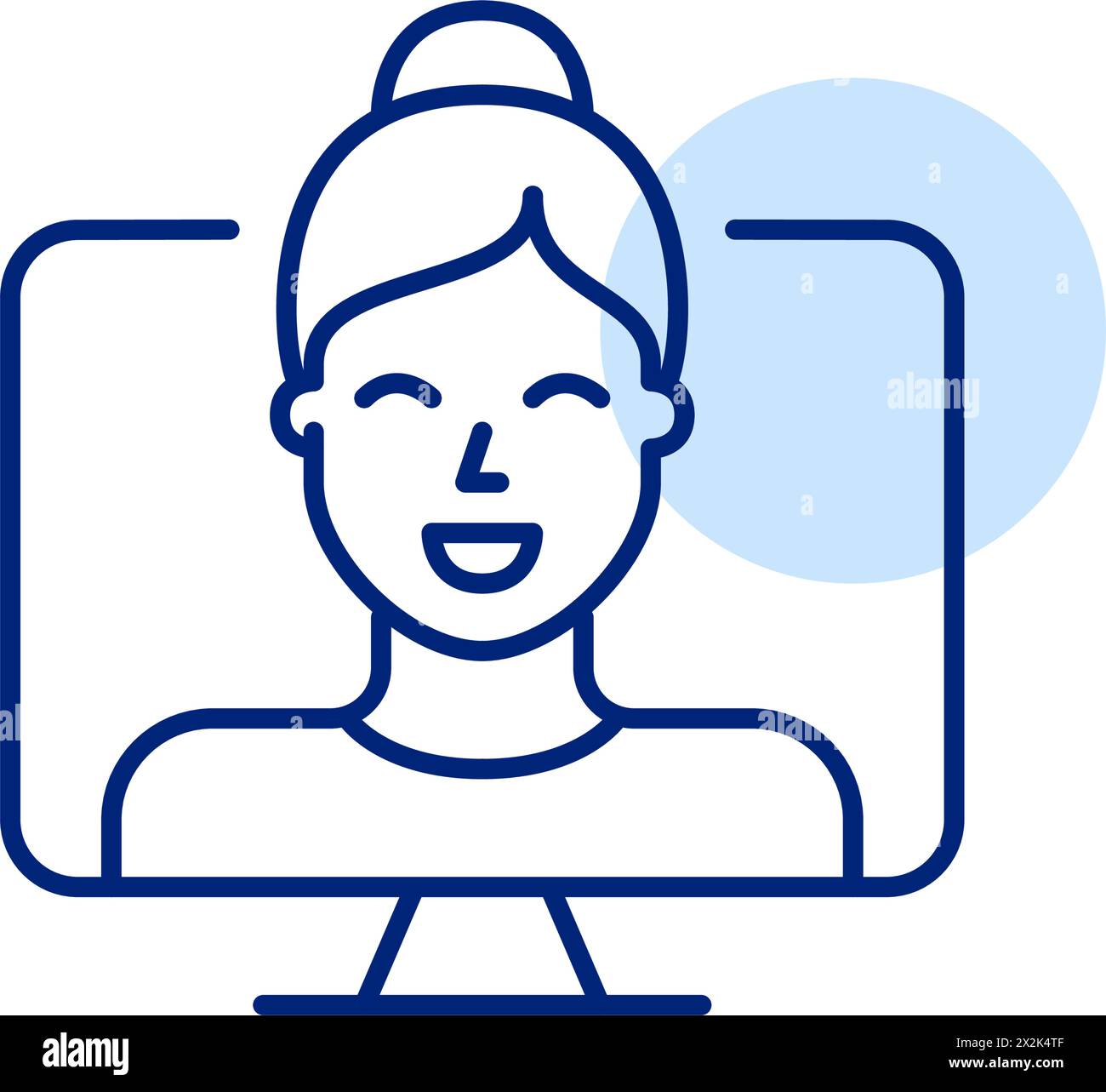 Talking virtual digital woman face Stock Vector Images - Alamy