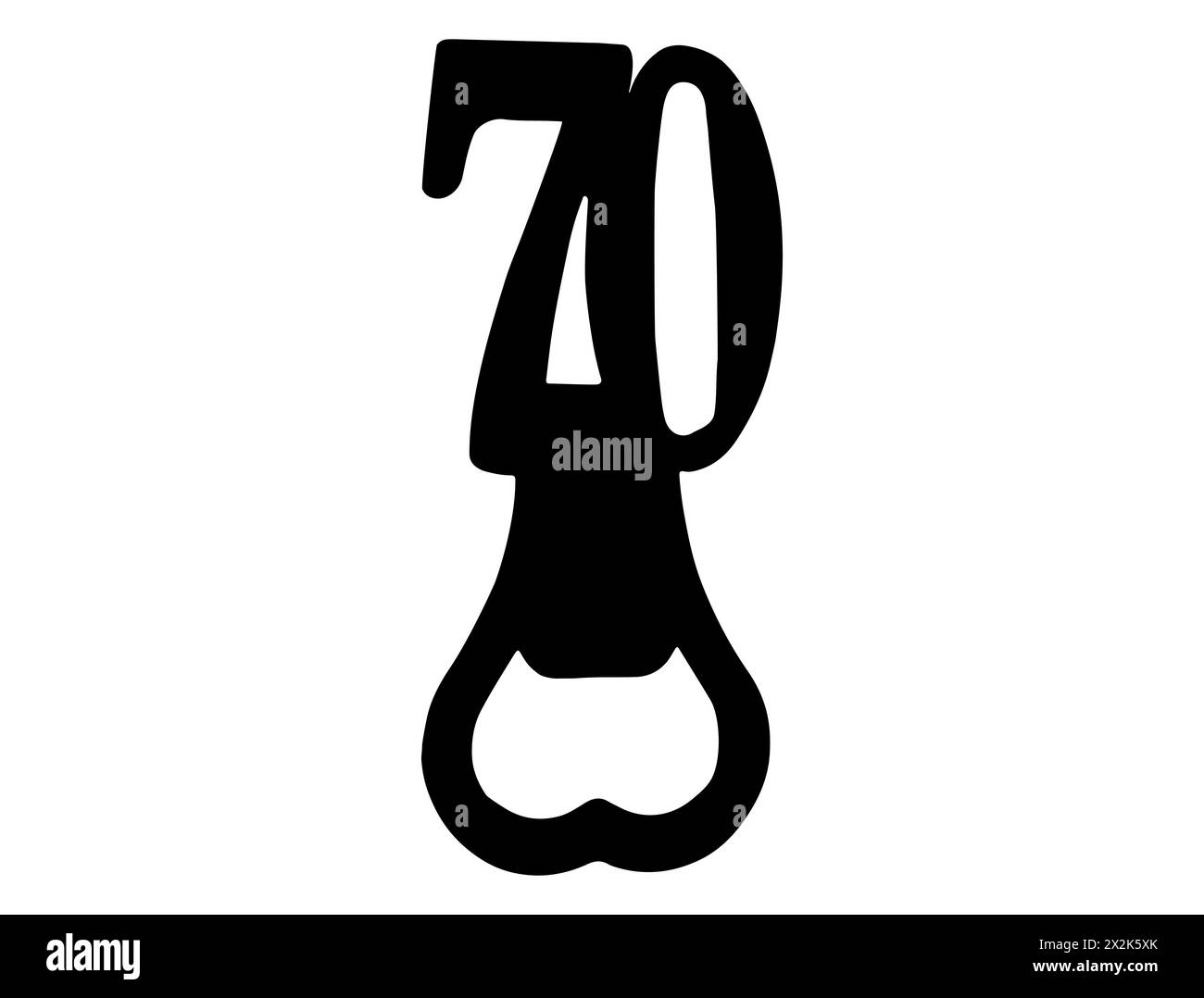 70-birthday-bottle-opener-silhouette-stock-vector-image-art-alamy