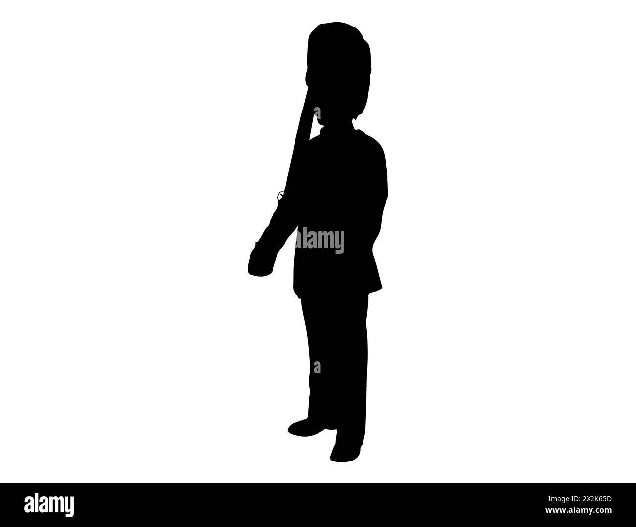 British beefeater soldier silhouette vector art Stock Vector