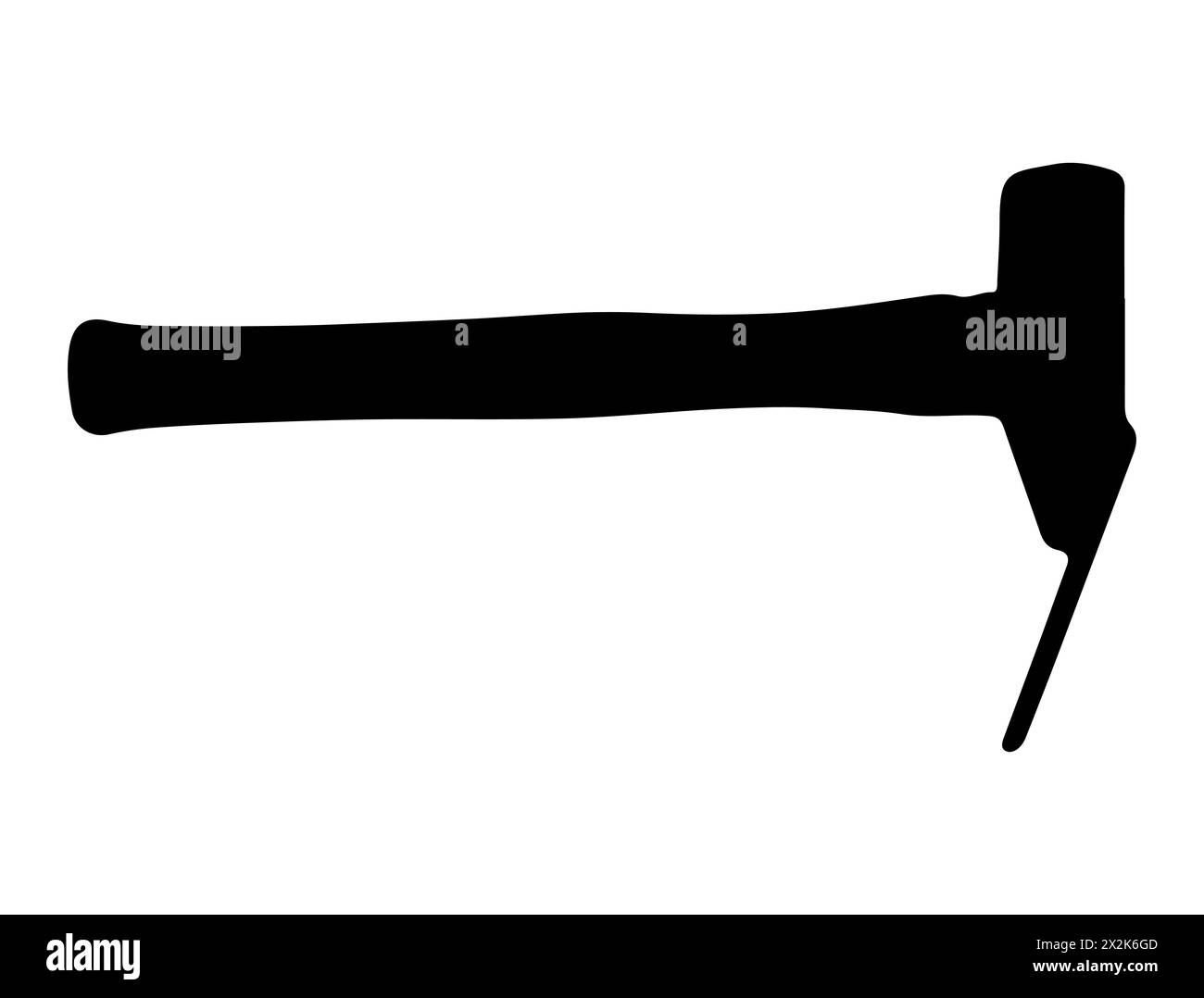 Trapline hammer silhouette vector art Stock Vector