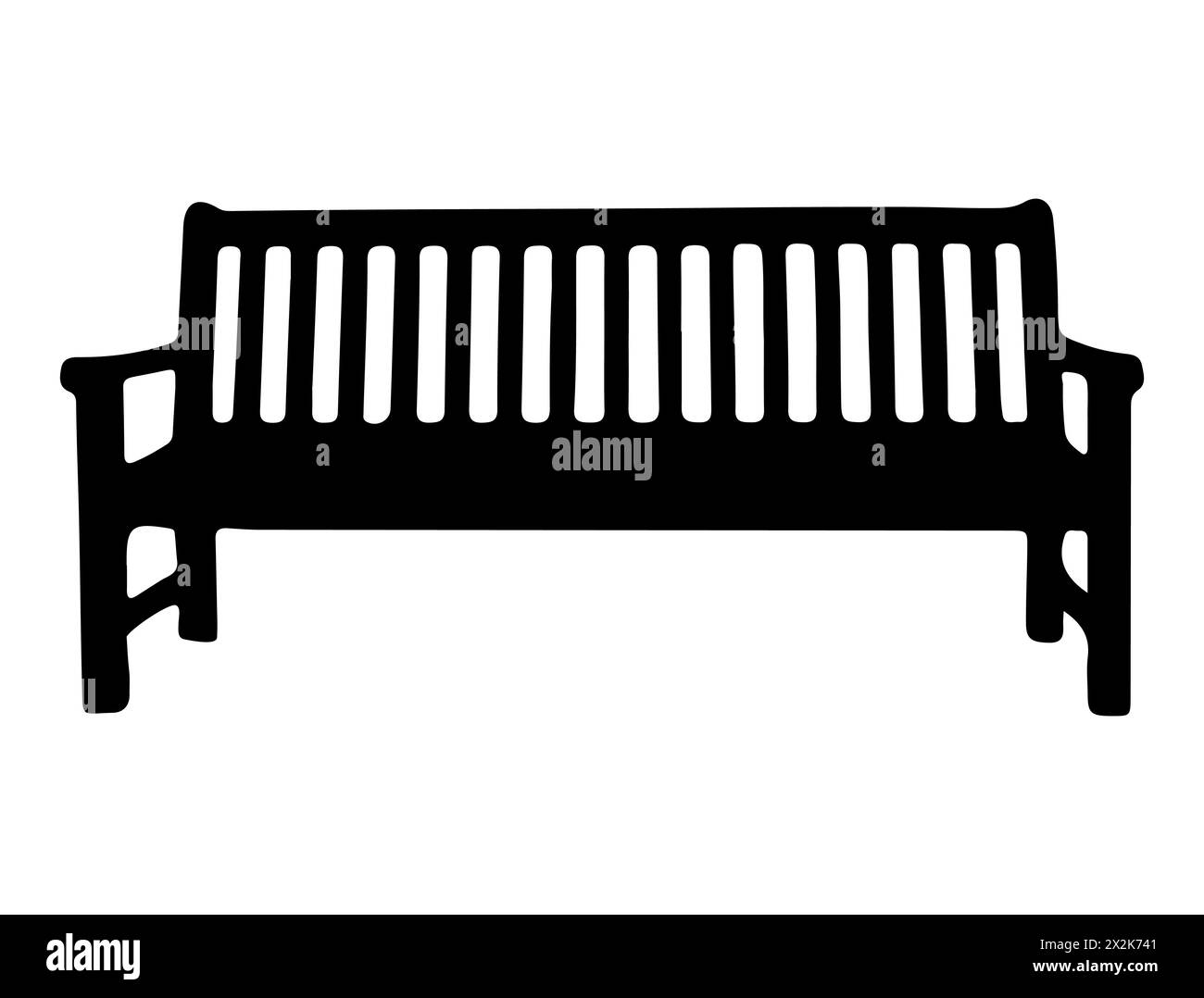 Bench silhouette vector art Stock Vector