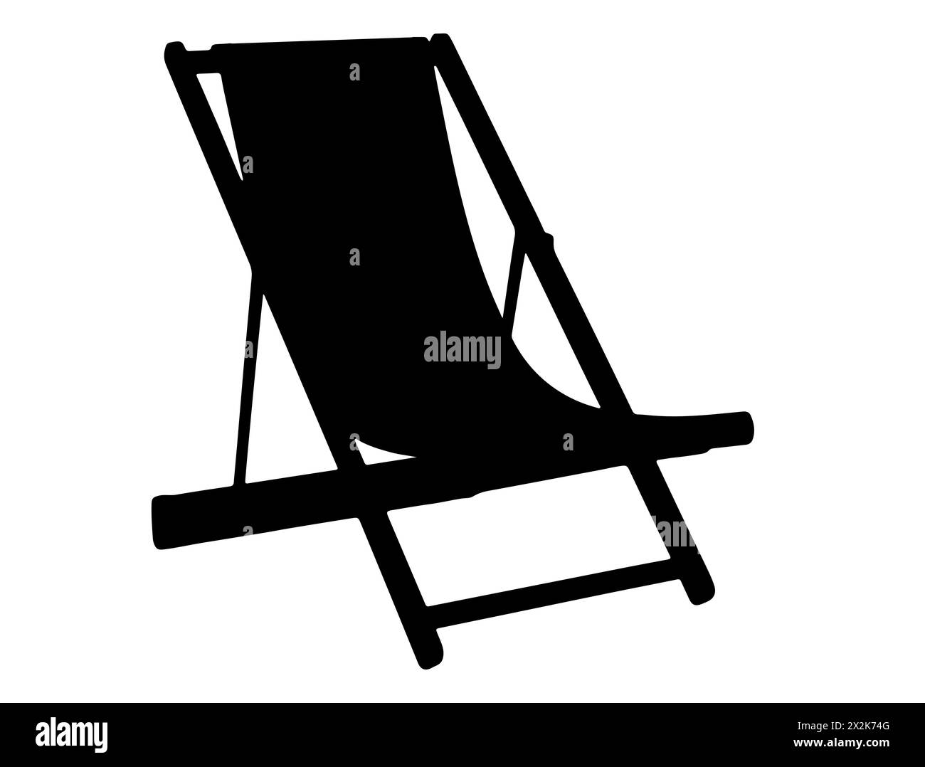Beach chair silhouette vector art Stock Vector Image & Art Alamy