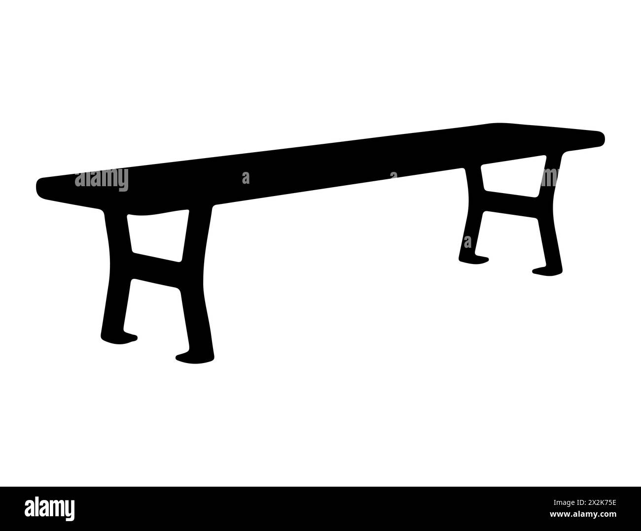 Bench silhouette vector art Stock Vector