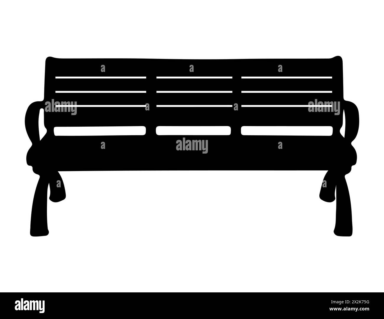 Bench silhouette vector art Stock Vector