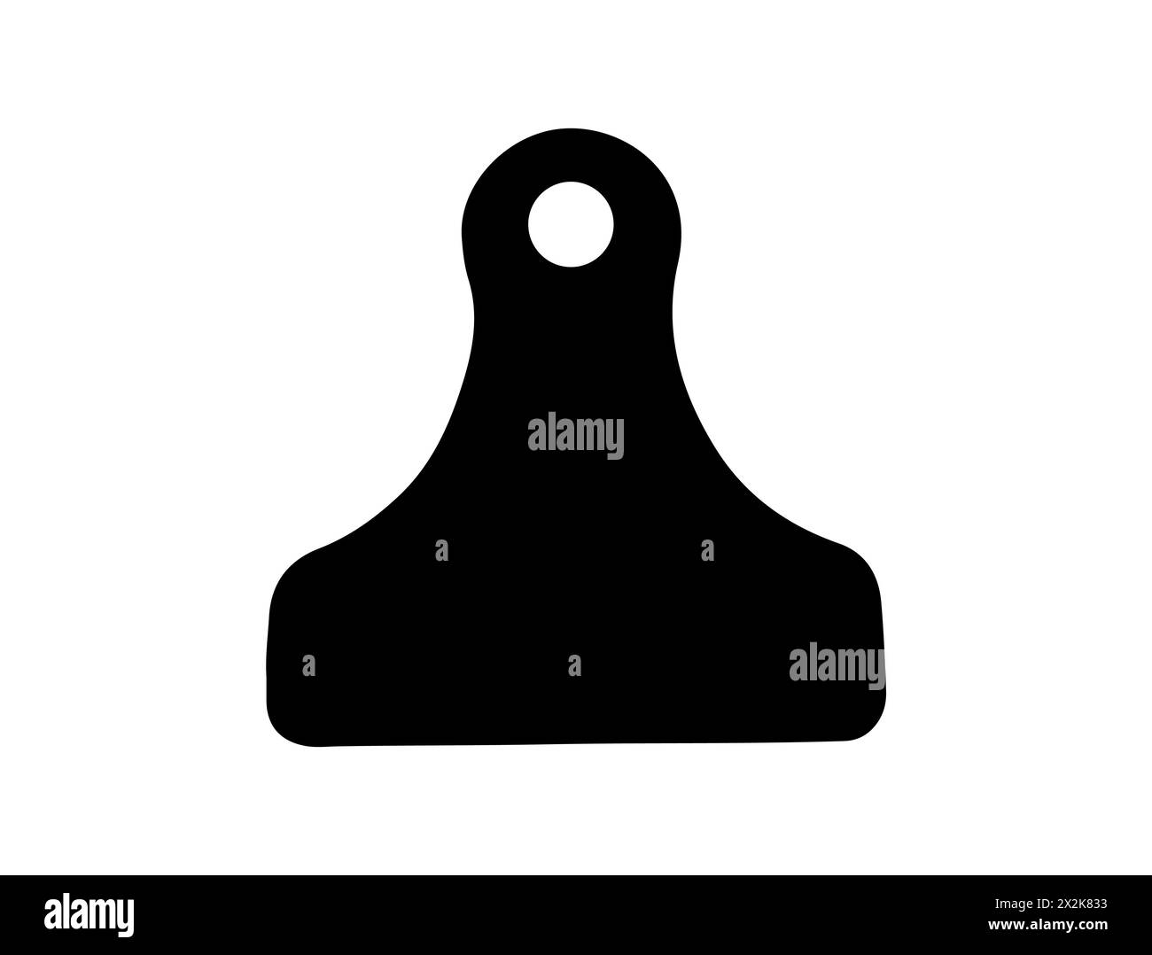 Steer eartag silhouette vector art Stock Vector