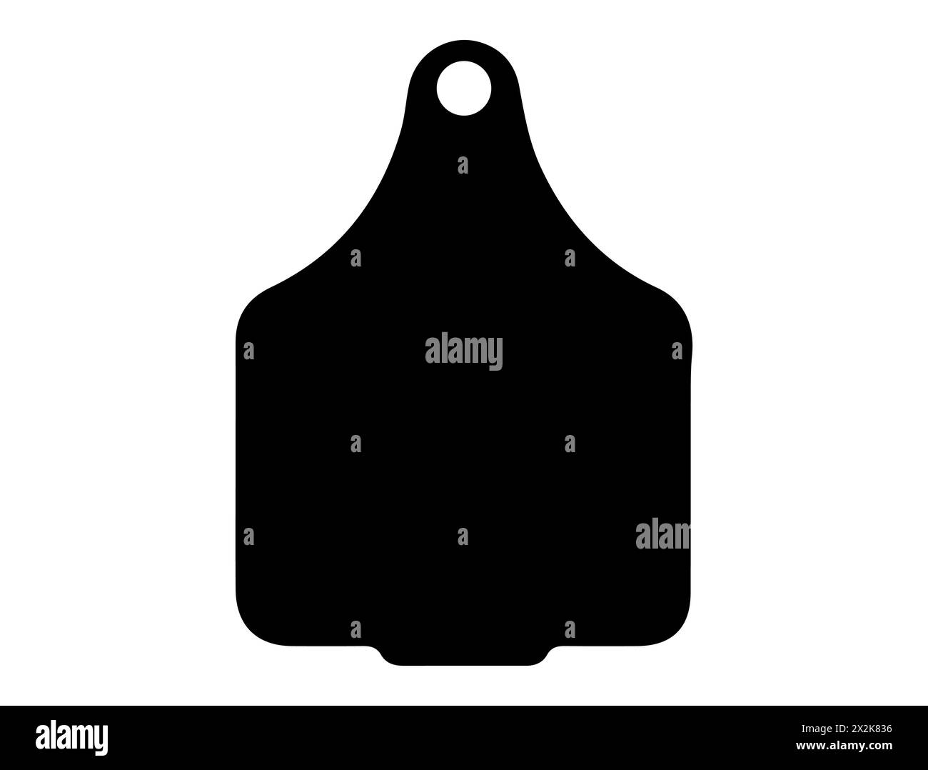 Steer eartag silhouette vector art Stock Vector