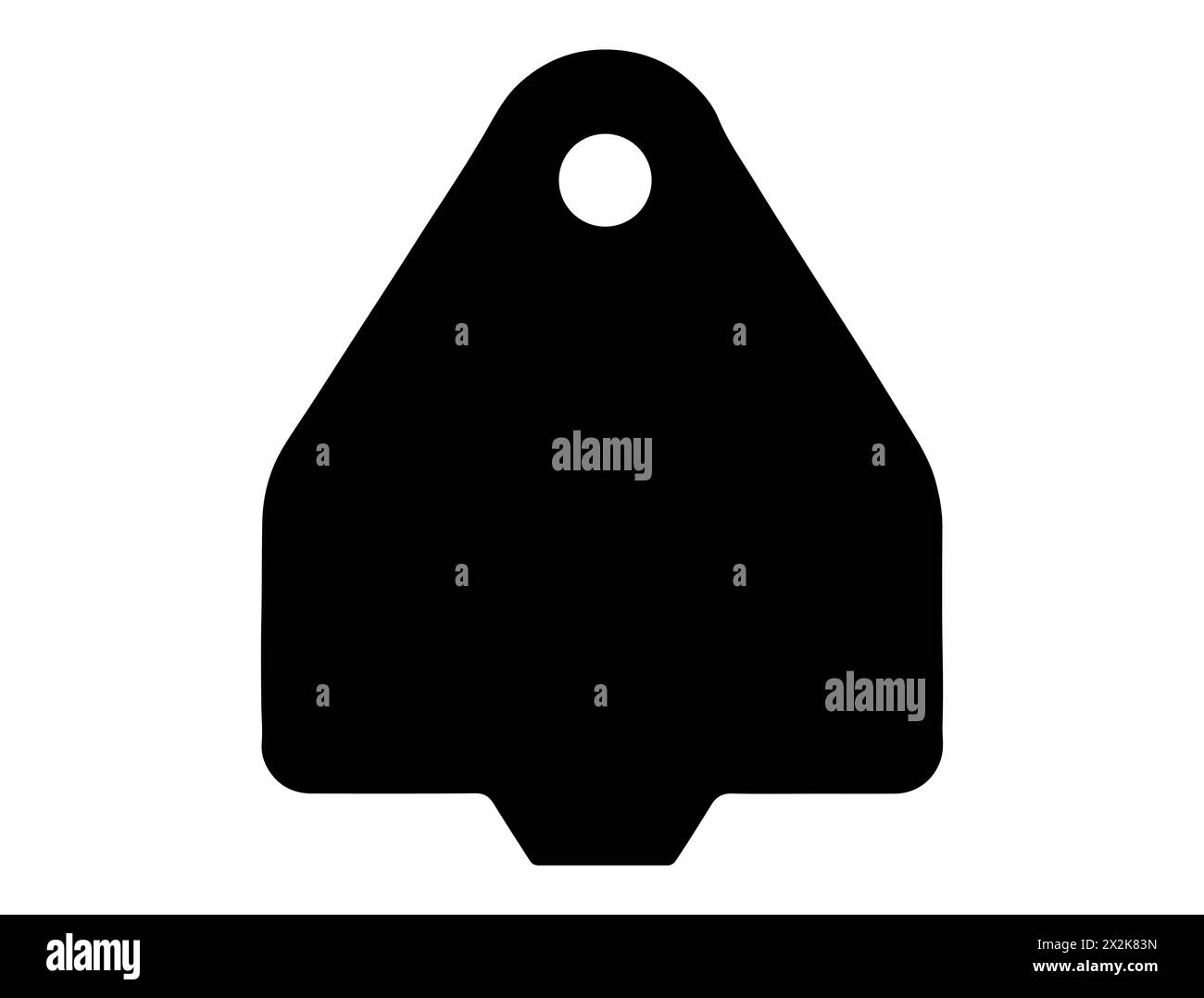 Steer eartag silhouette vector art Stock Vector