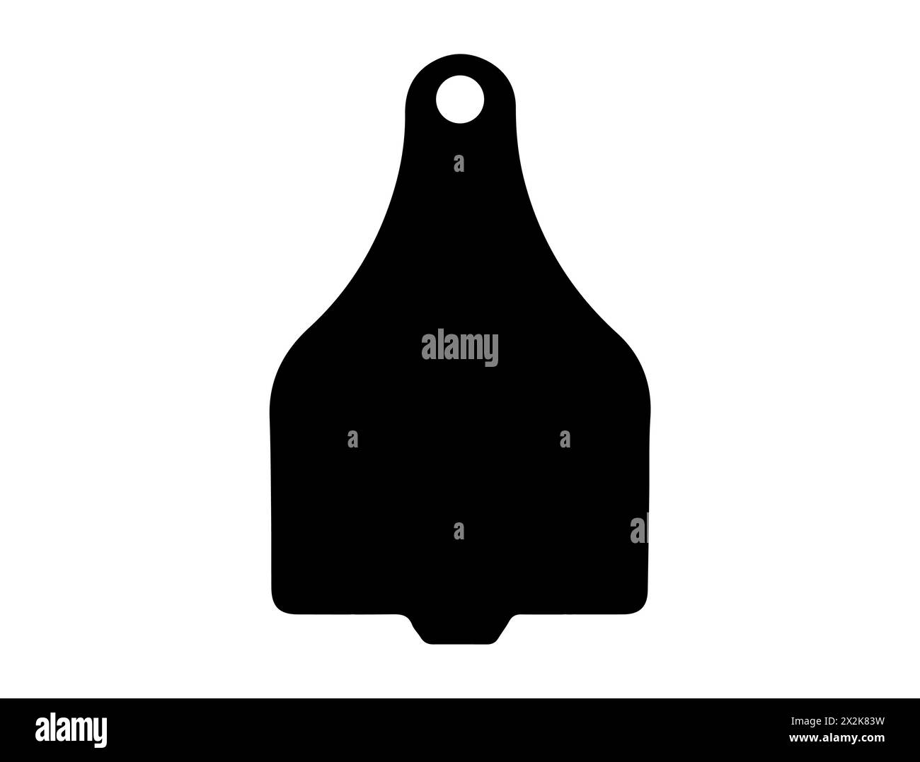 Steer eartag silhouette vector art Stock Vector