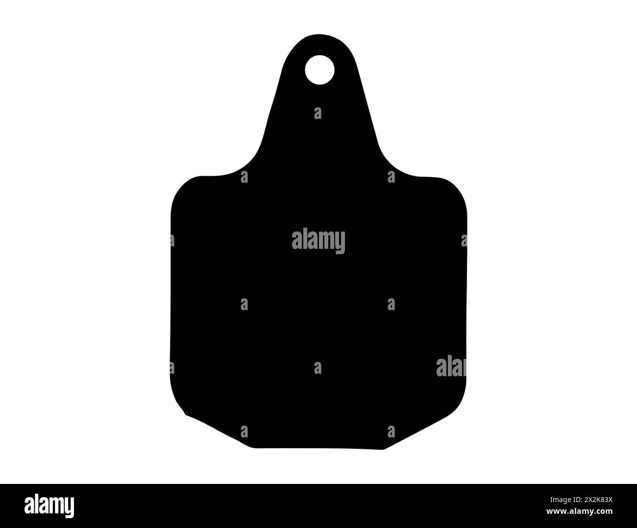 Steer eartag silhouette vector art Stock Vector