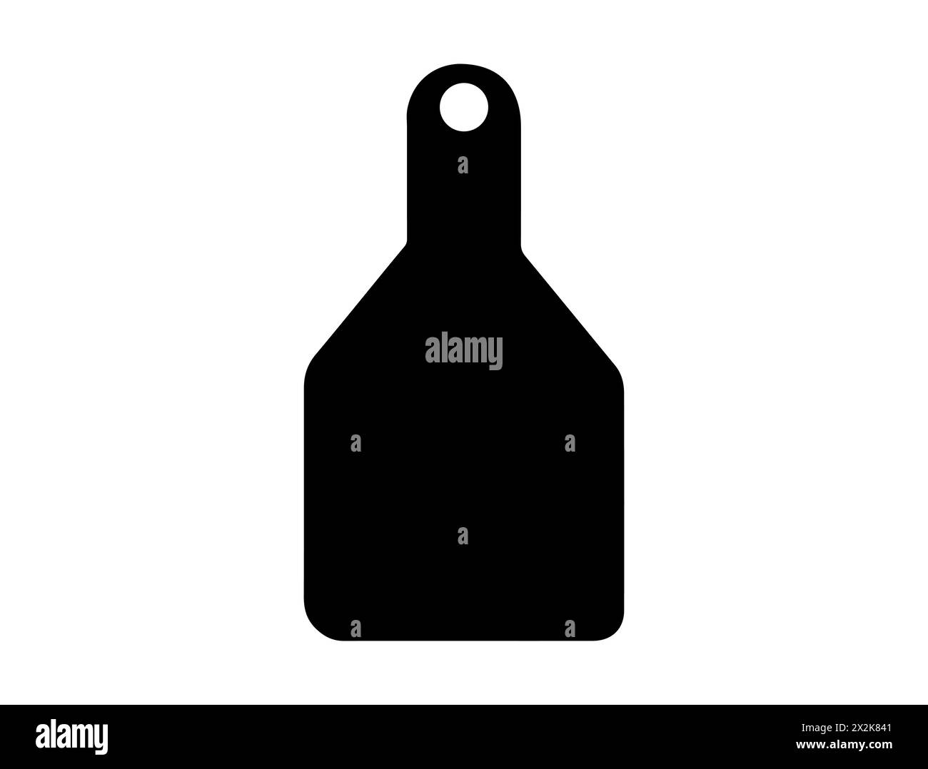 Steer eartag silhouette vector art Stock Vector