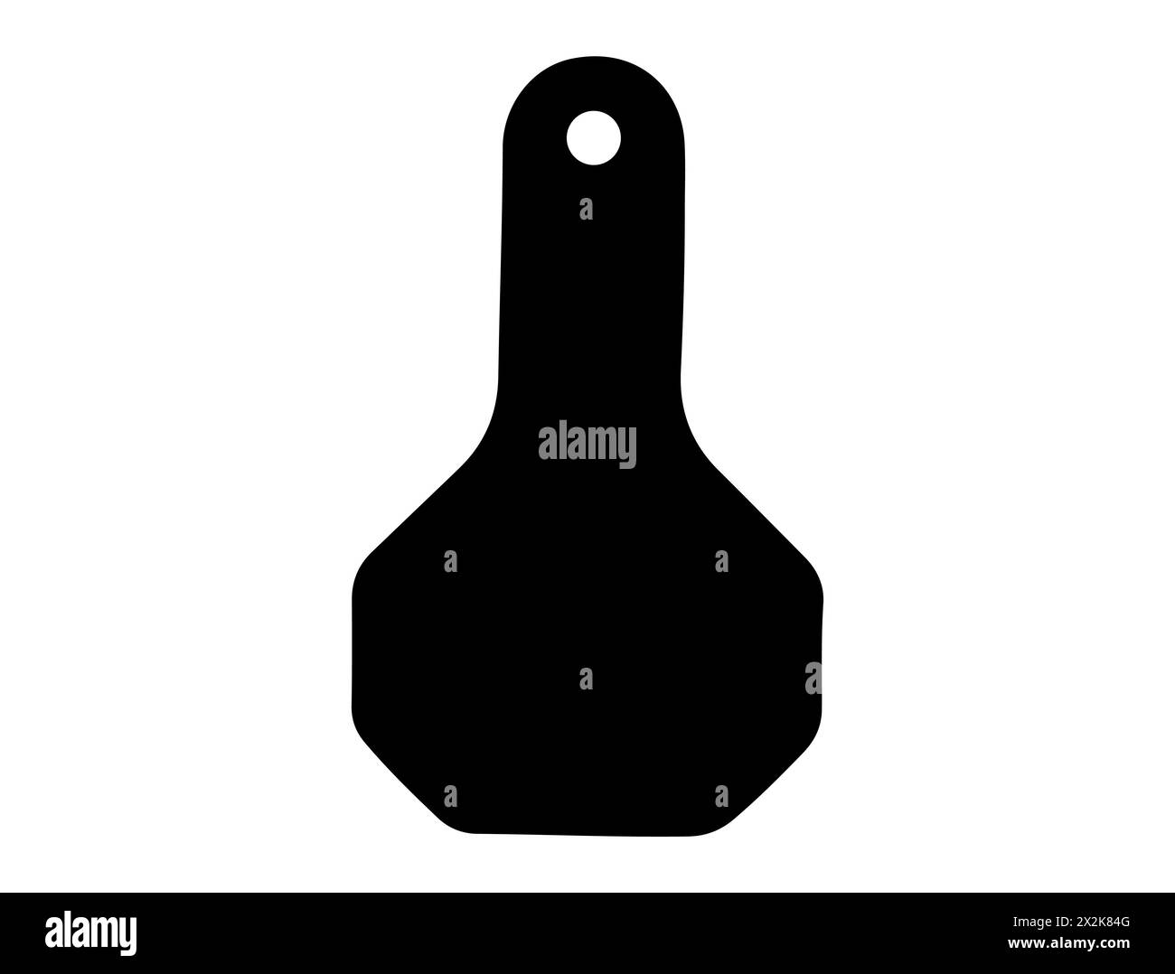 Steer eartag silhouette vector art Stock Vector