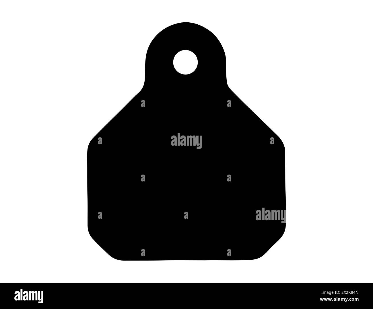 Steer eartag silhouette vector art Stock Vector