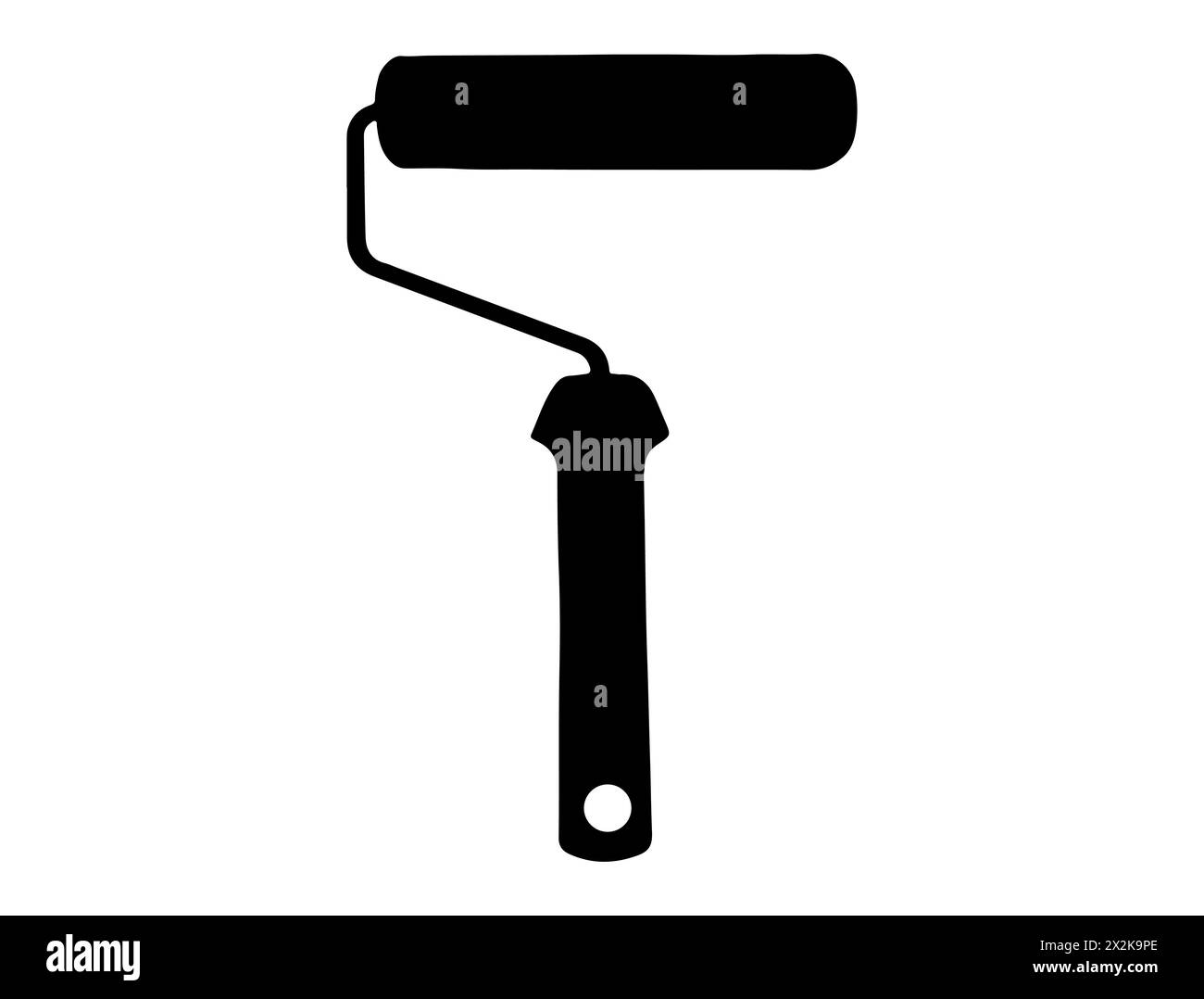 Paint roller brush silhouette vector art Stock Vector Image & Art Alamy
