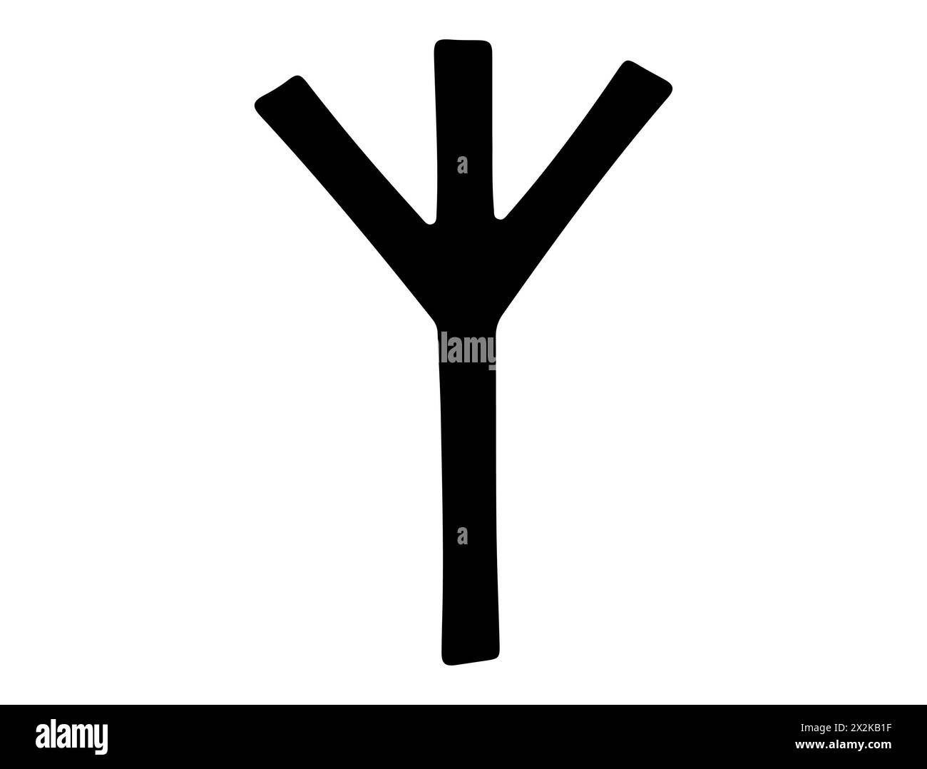 Viking rune alphabet silhouette vector art Stock Vector