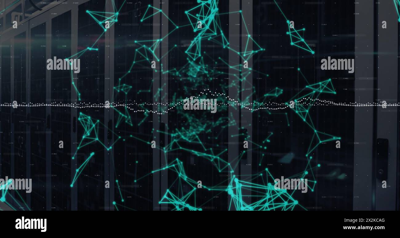 Animation network connections digital screen hi-res stock photography ...
