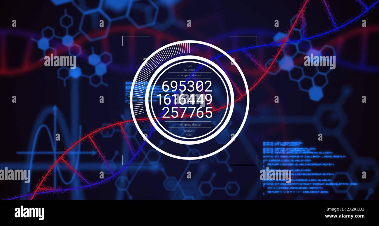 Animation dna strands data interface hi-res stock photography and ...