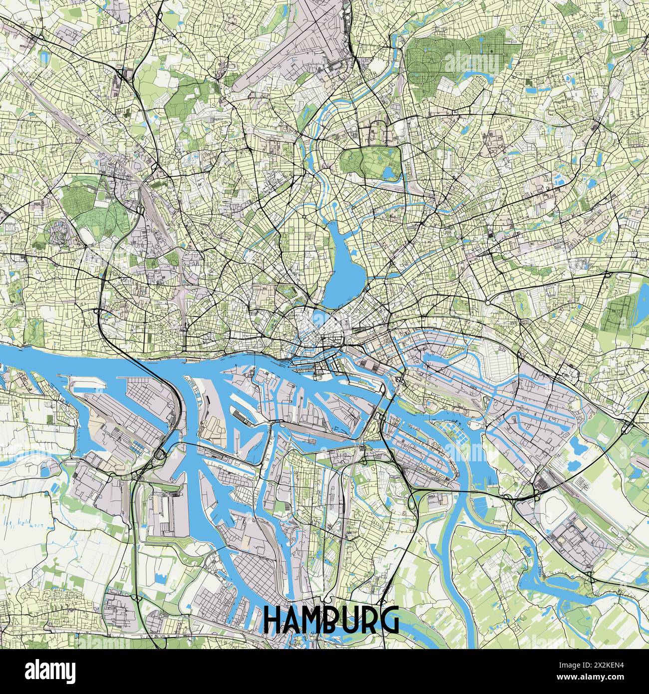 Hamburg top view Stock Vector Images - Alamy