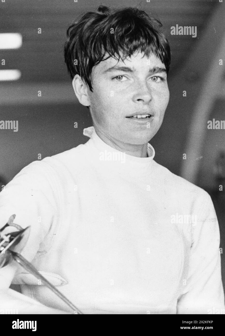 Schmid, Adelaide 'Heidi', *5.12.1938, German fencer, during the Olympic Games in Mexico City, ADDITIONAL-RIGHTS-CLEARANCE-INFO-NOT-AVAILABLE Stock Photo