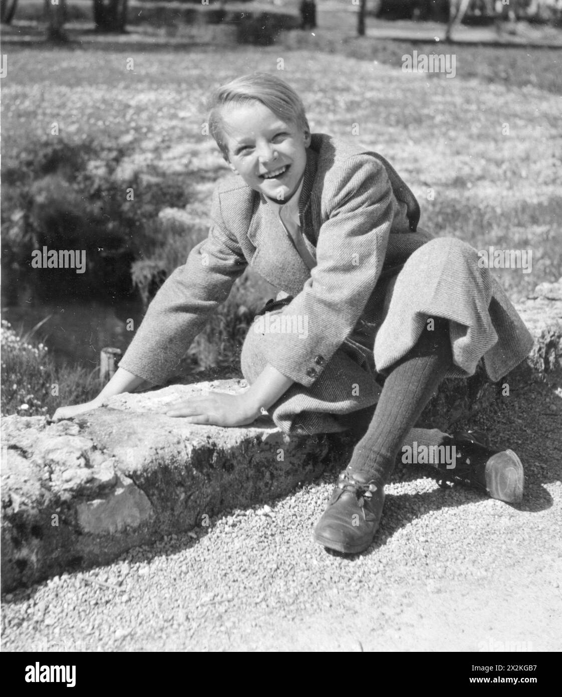 Schmoelcke, Werner, German photographer, as a child, circa 1930, ADDITIONAL-RIGHTS-CLEARANCE-INFO-NOT-AVAILABLE Stock Photo