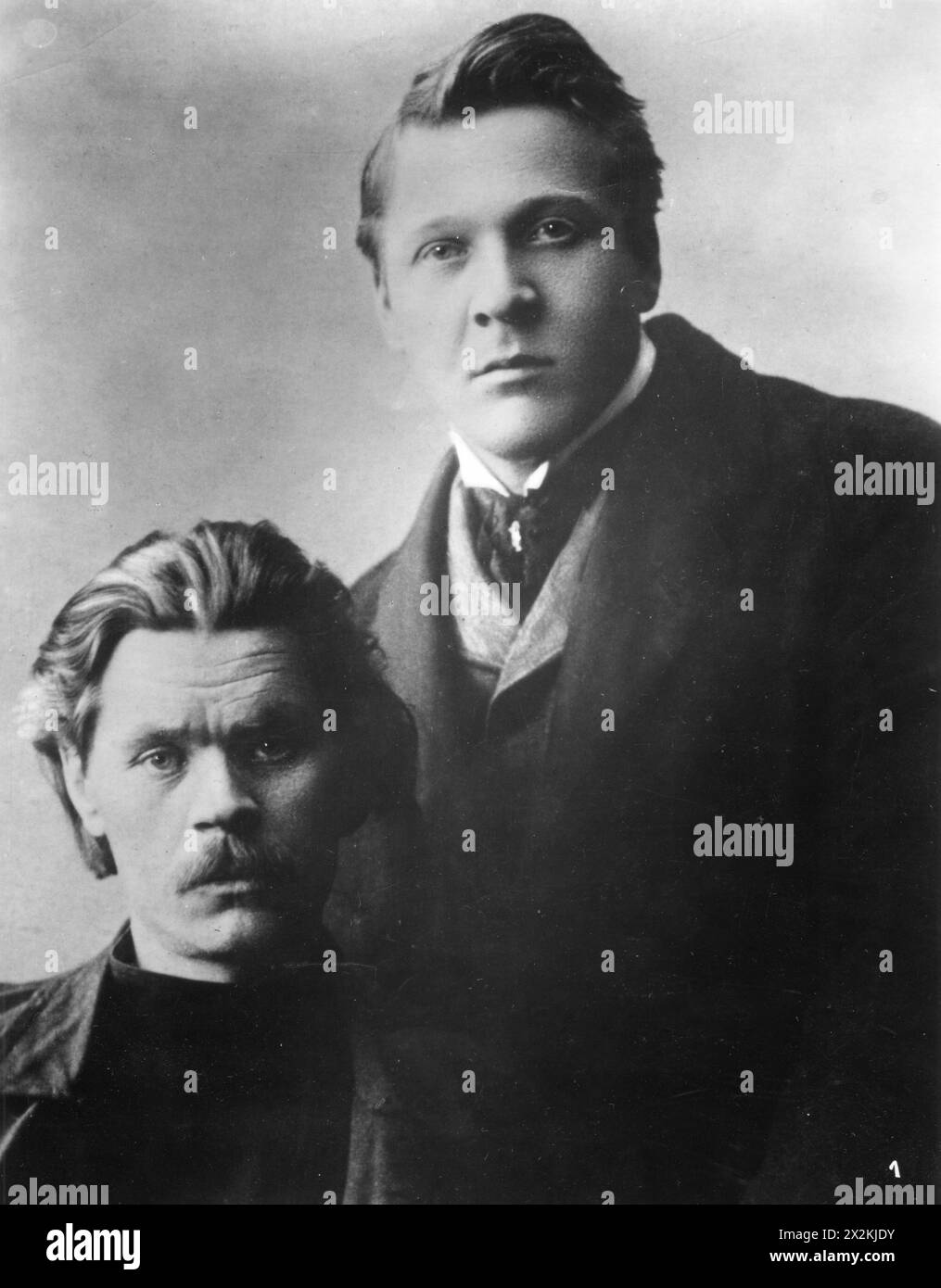 Chaliapin, Fjodor Ivanovich, 13.2.1873 - 12.4.1938, Russian opera singer (bass), with Maksim Gorky, ADDITIONAL-RIGHTS-CLEARANCE-INFO-NOT-AVAILABLE Stock Photo
