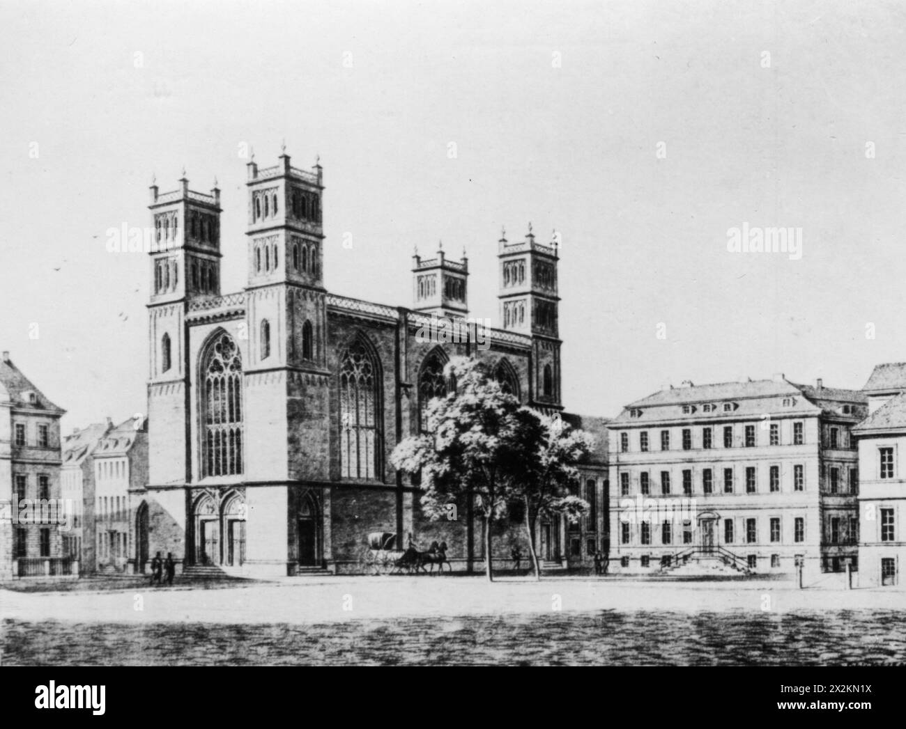 architecture, churches and convent, Friedrichswerder Church, built von Karl Friedrich Schinkel, ADDITIONAL-RIGHTS-CLEARANCE-INFO-NOT-AVAILABLE Stock Photo