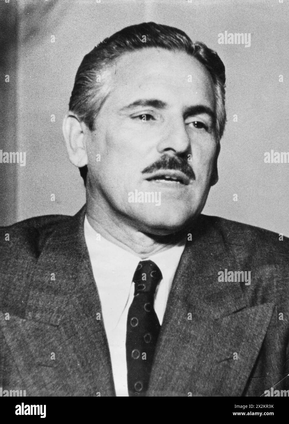Prio Socarras, Carlos, 14.7.1903 - 5.4.1977, Cuban politician (PRC), after his escape from Cuba, ADDITIONAL-RIGHTS-CLEARANCE-INFO-NOT-AVAILABLE Stock Photo