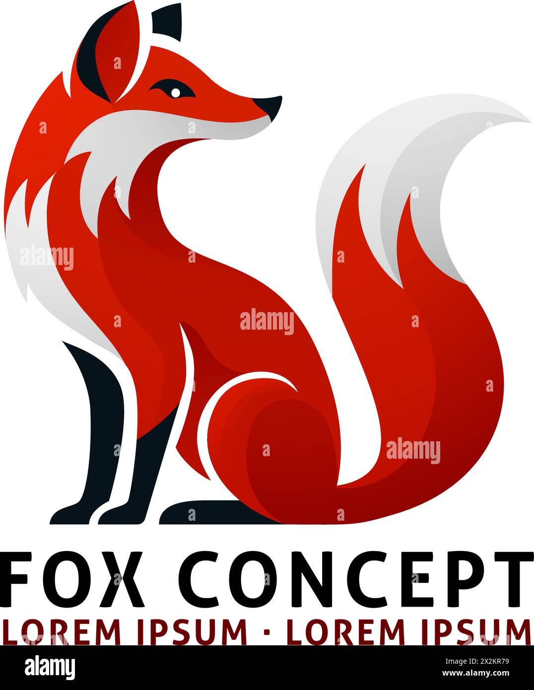Fox Animal Design Icon Mascot Illustration Concept Stock Vector Image