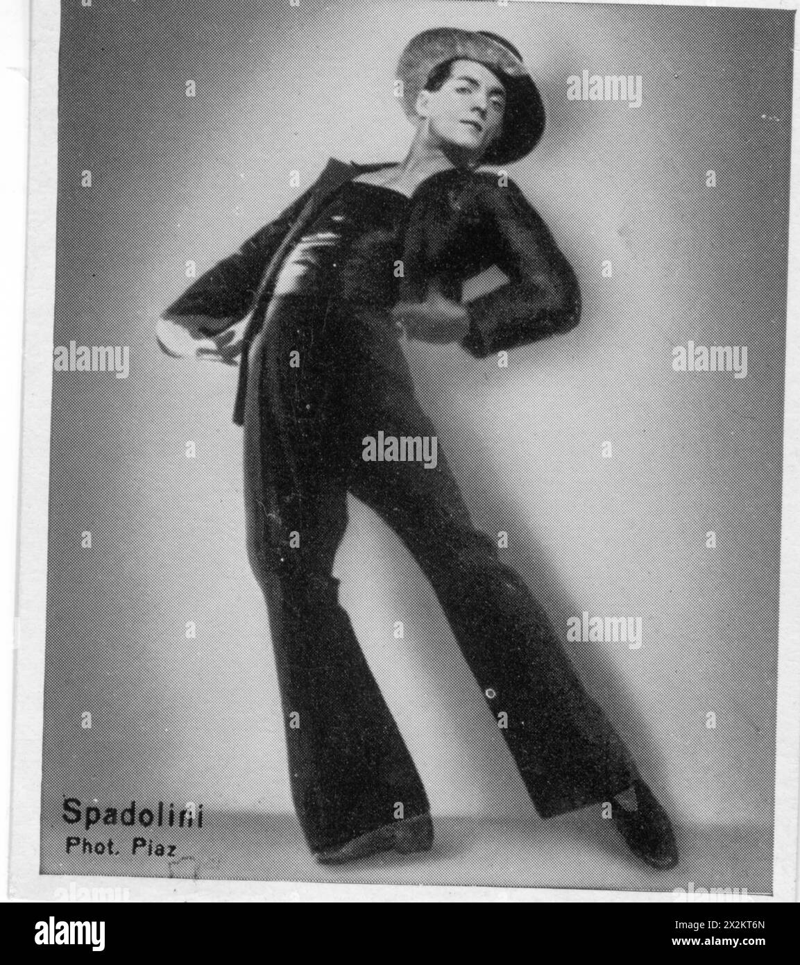 Spadolini, Alberto, 1907 - 17.12.1972, Italian dancer, print based on photograph, circa 1930, ADDITIONAL-RIGHTS-CLEARANCE-INFO-NOT-AVAILABLE Stock Photo