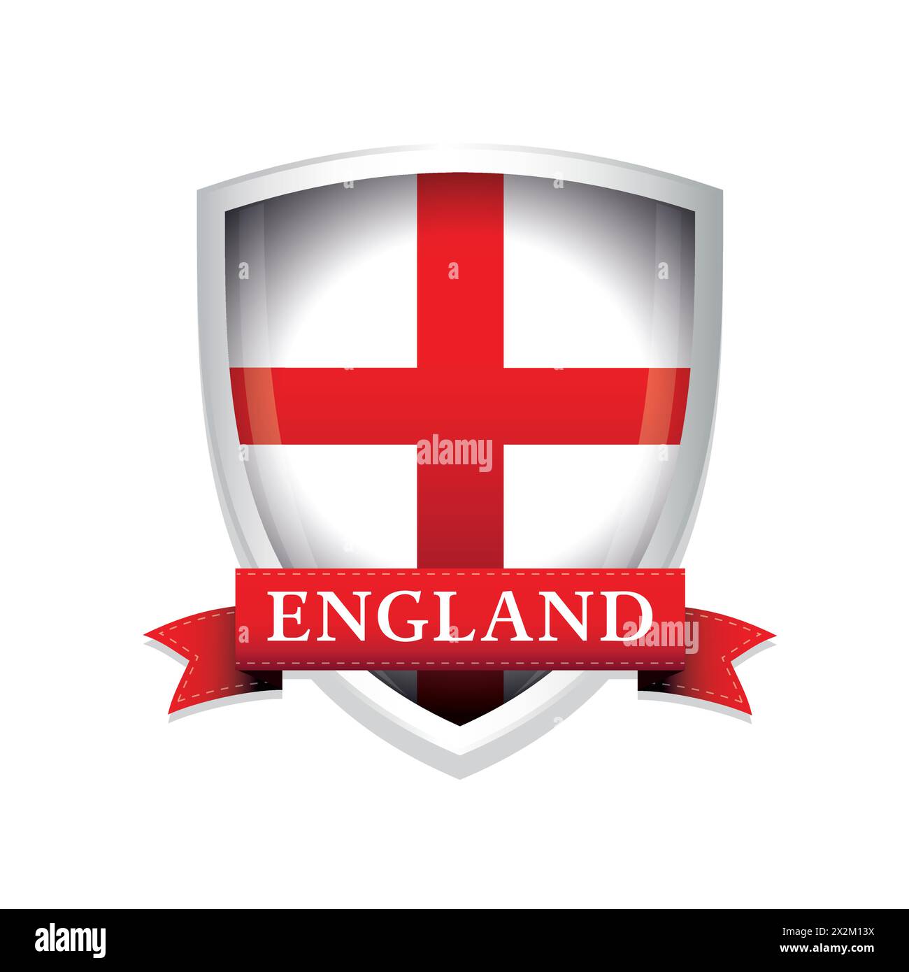 England flag shield ribon sign vector Stock Vector