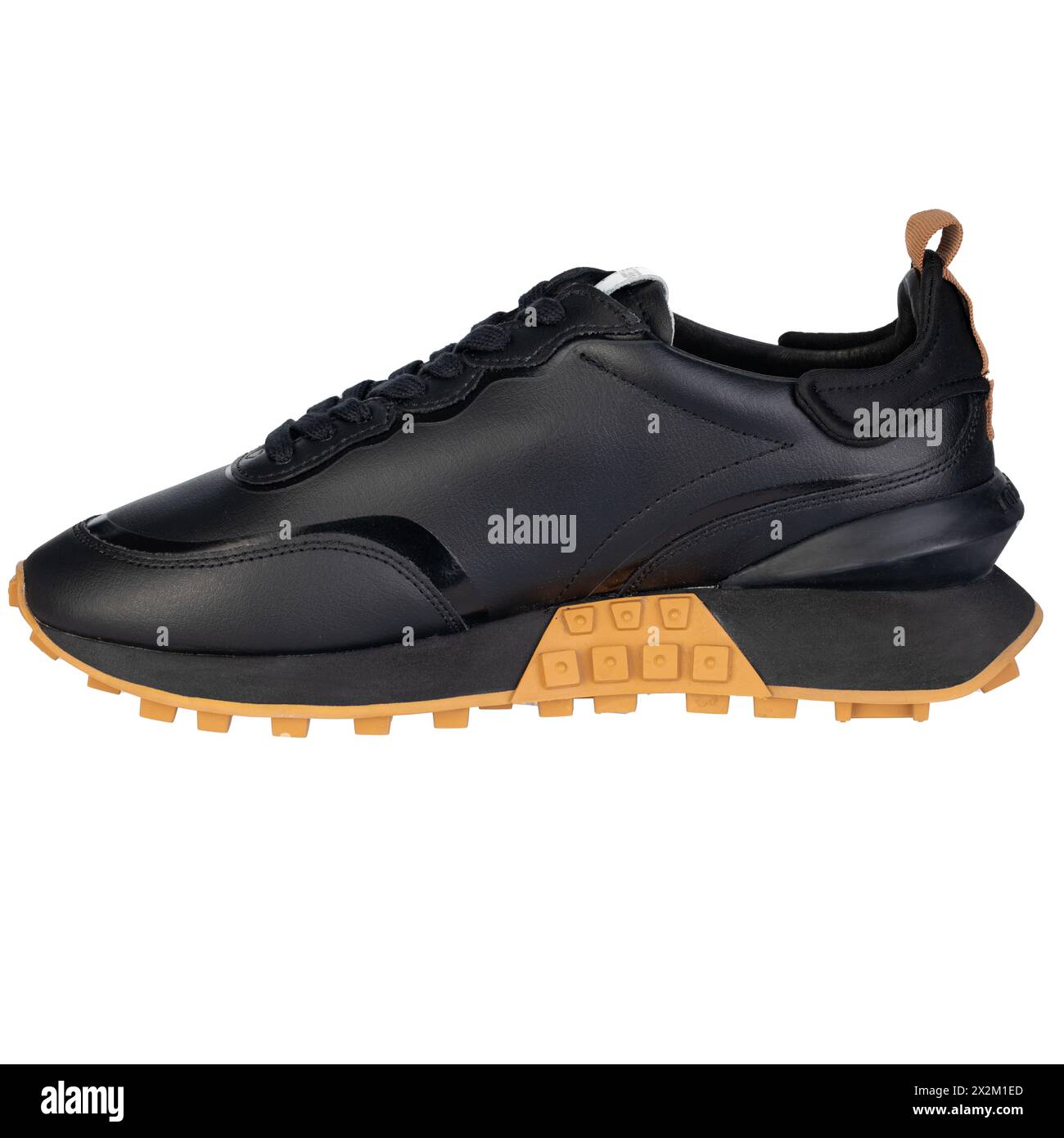 Stylish Black and Tan Athletic Shoe, Isolated Stock Photo - Alamy