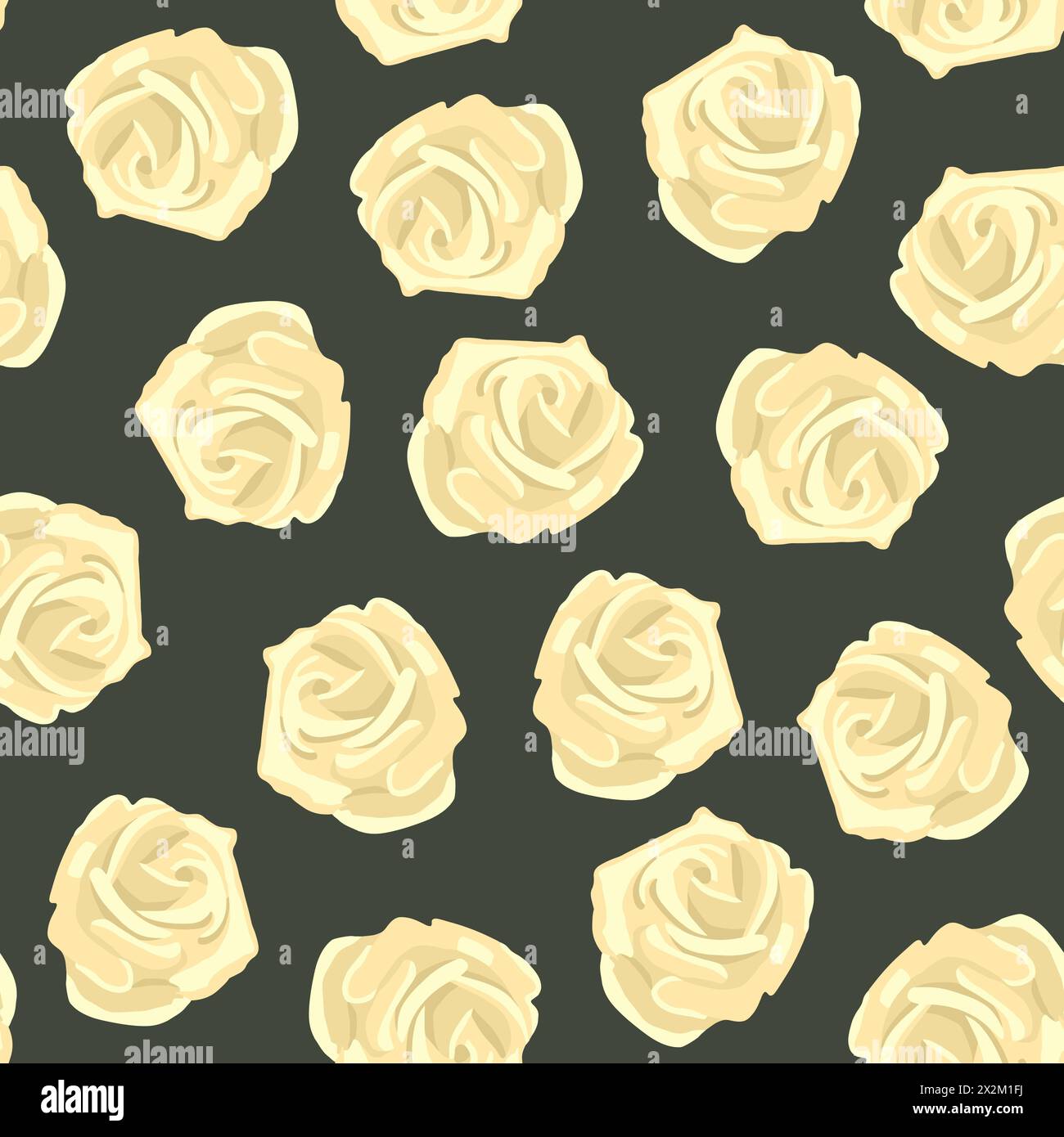 Rose Drawing Pattern Vector White roses vector vectors hi-res stock photography and images - Alamy