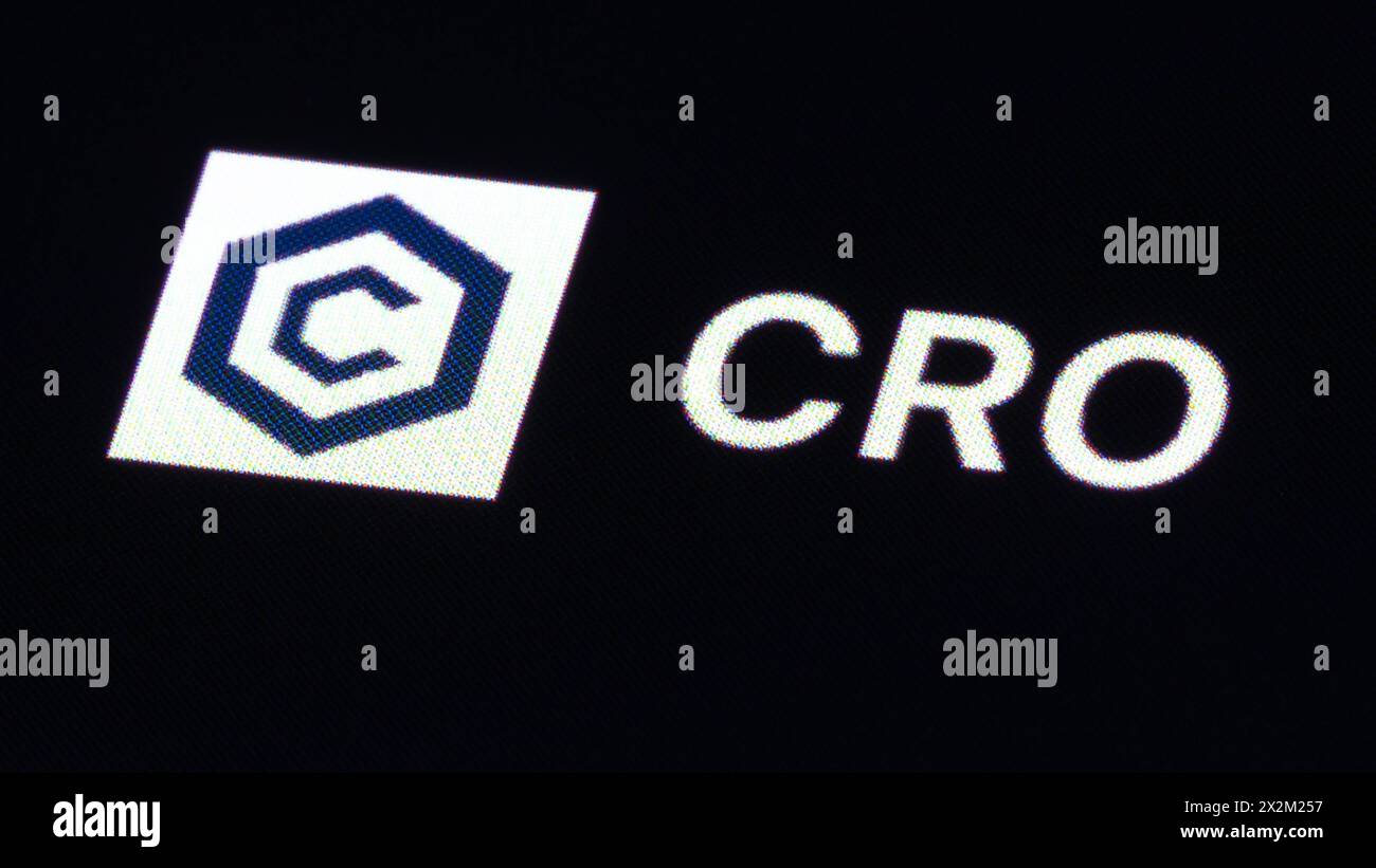 Crypto com coin cro hi-res stock photography and images - Alamy