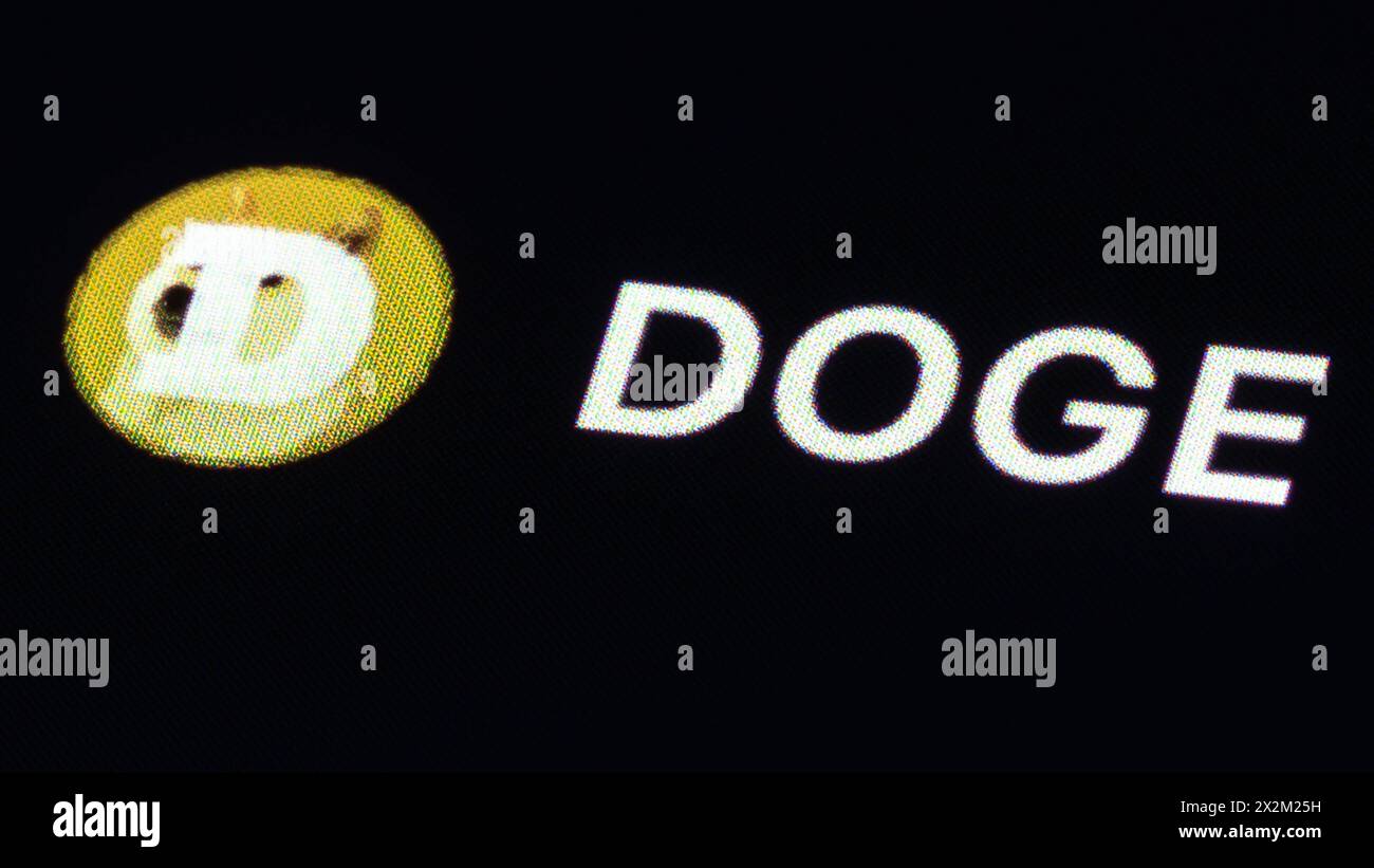 Dogecoin cryptocurrency logo hi-res stock photography and images - Alamy