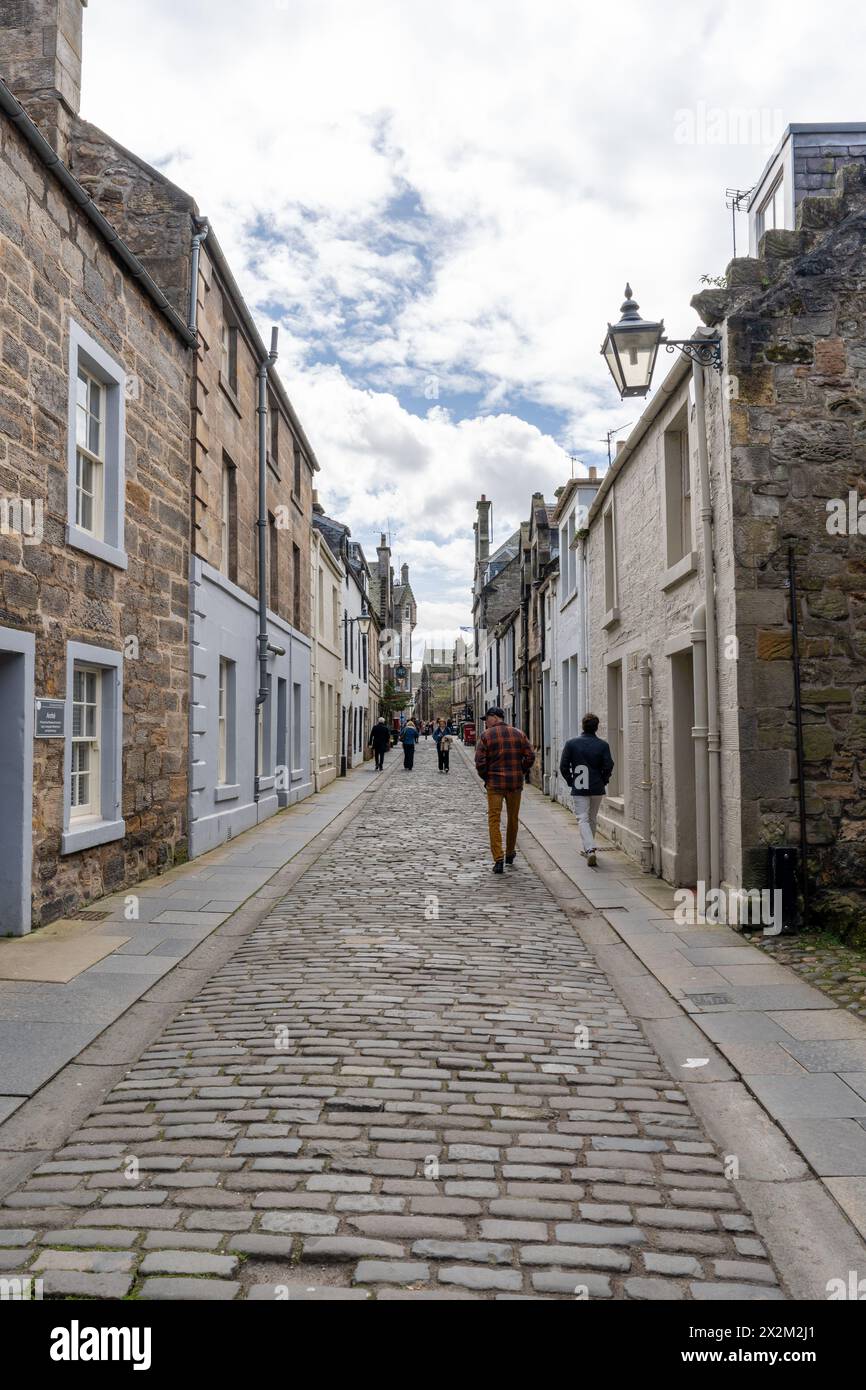 St Andrews, Scotland, UK. Street scene in the quaint Scottish city. Stock Photo