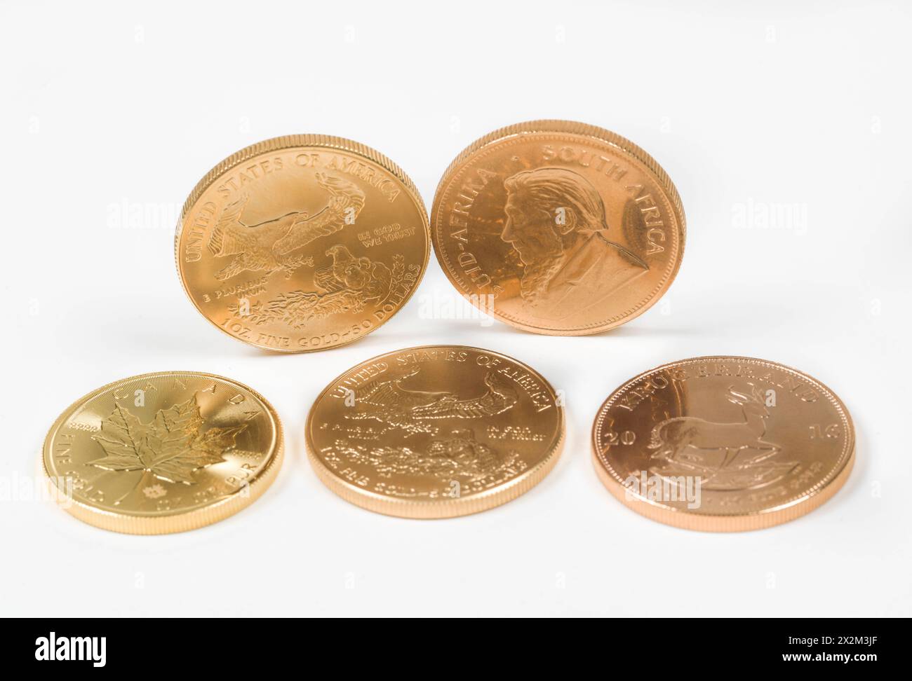 Diverse Goldmünzen, Symbolfoto Gold, Geldanlage *** Various gold coins, symbol photo gold, investment Stock Photo
