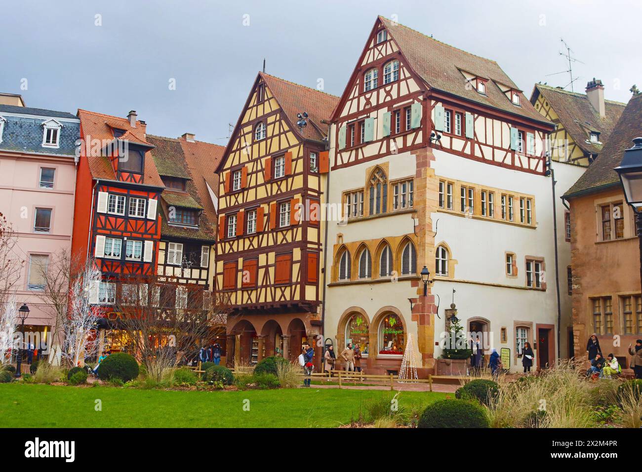 Colmar, France - December 21, 2023: Old town. Christmas time Stock Photo
