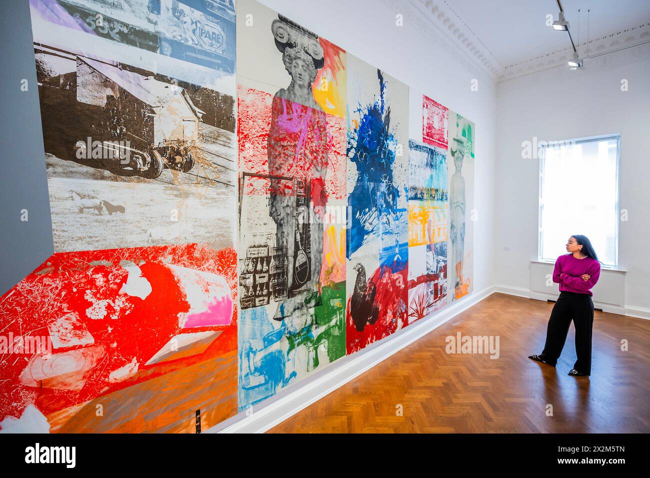 Robert Rauschenberg Roci Collection London, UK. 23rd Apr, 2024. Caryatid Cavalcade I/ROCI CHILE, 1985 ...