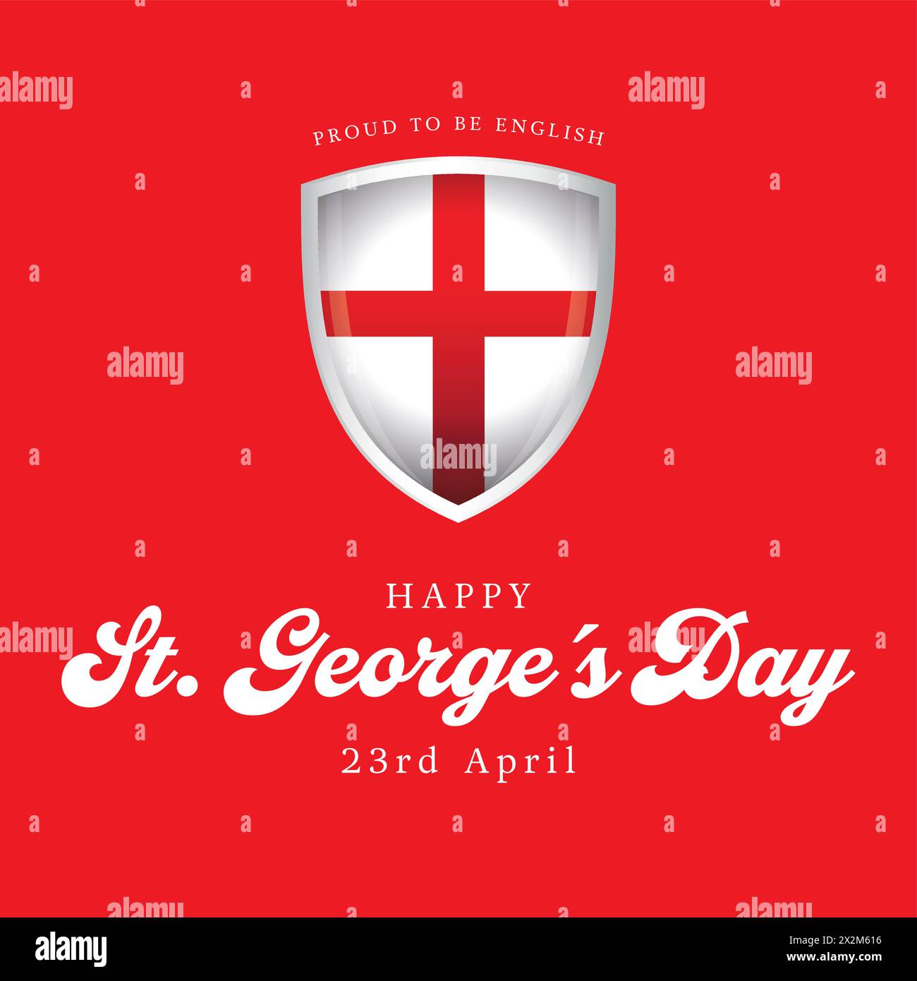 England flag Saint George Day shield ribon sign vector Stock Vector