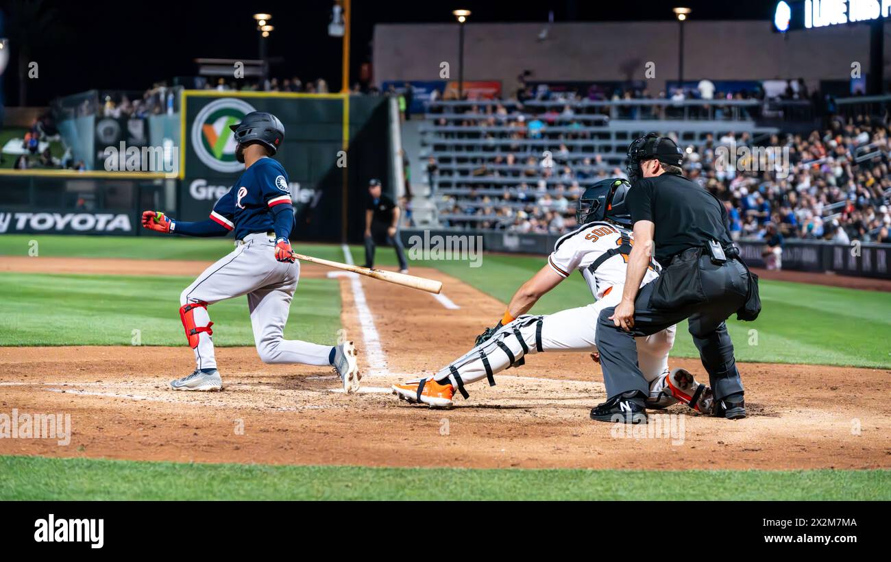 Tacoma Rainiers Player Hit Stock Photo