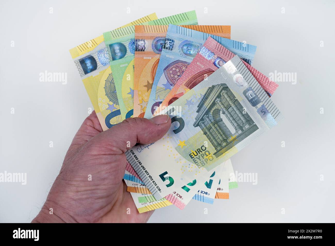 Geldfächer, Euroscheine, Symbolfoto, Geld, Reichtum Stock Photo